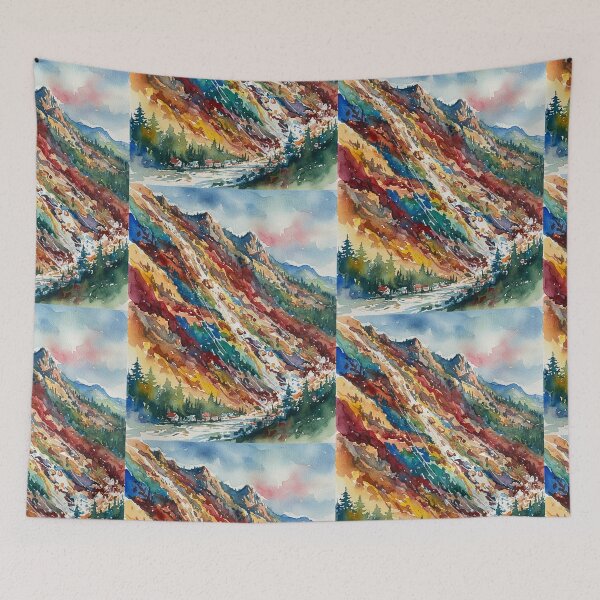 Item preview, Landslide Painting in Water Color designed and sold by DesireeNguyen.