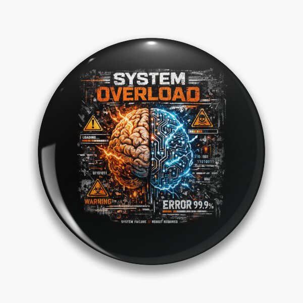 Item preview, System Overload Brain Glitch Techwear Streetwear designed and sold by Not Amused Designs.