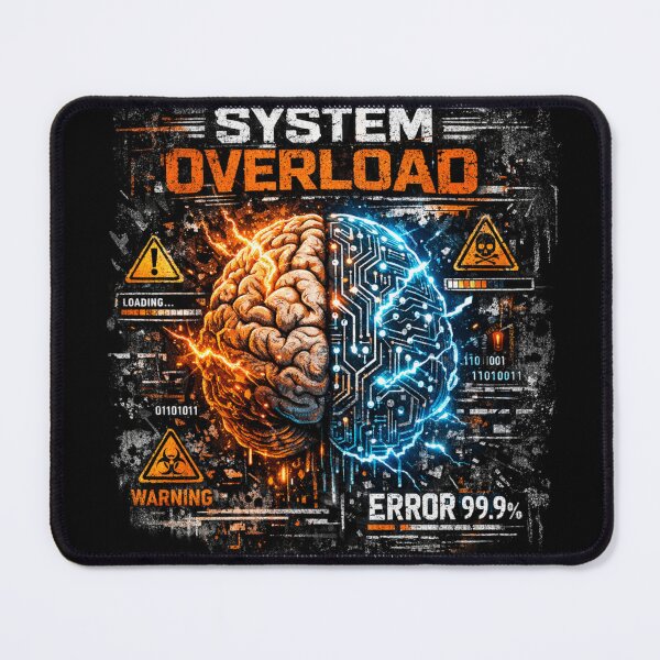 Item preview, System Overload Brain Glitch Techwear Streetwear designed and sold by Not Amused Designs.