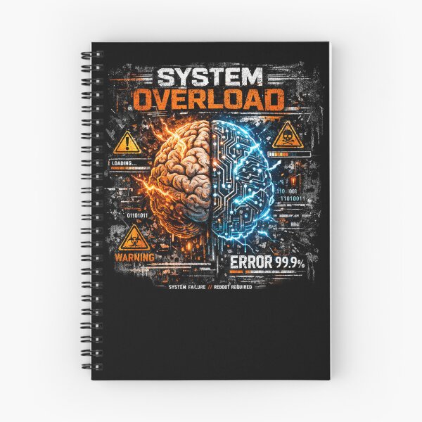 Item preview, System Overload Brain Glitch Techwear Streetwear designed and sold by Not Amused Designs.