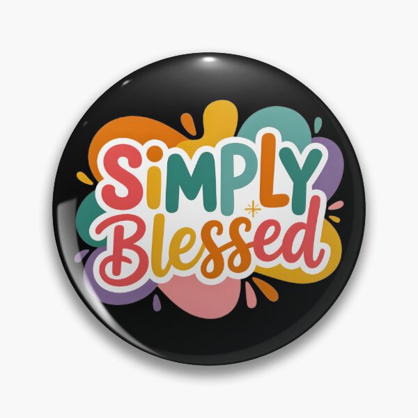 Item preview, Simply Blessed – Colorful Positive Typography Design designed and sold by SoftStyleStudio ⭐⭐⭐.