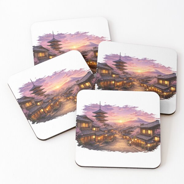 Item preview, Japanese old Village Landscape designed and sold by VenusArtStyle.