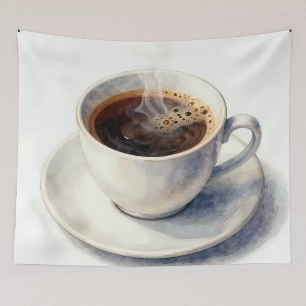 Item preview, An Artistic image of a cup of coffee designed and sold by Nomad-Maynard.