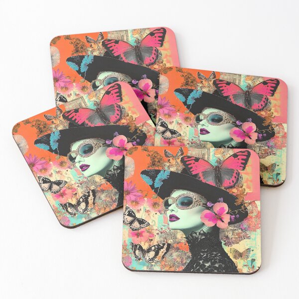 Item preview, Fantasy Female Pop Art With Hat And Butterflies designed and sold by DEC02.