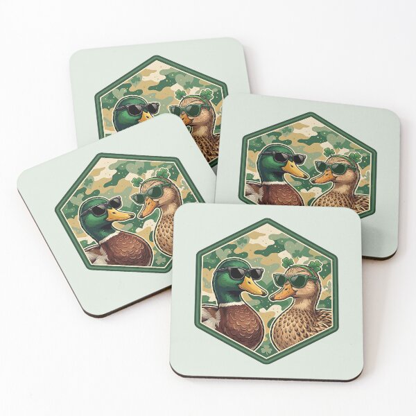 Item preview, Funny St. Patrick’s Day Duck Couple – Lucky Mallard Badge Design designed and sold by SkyTastic.