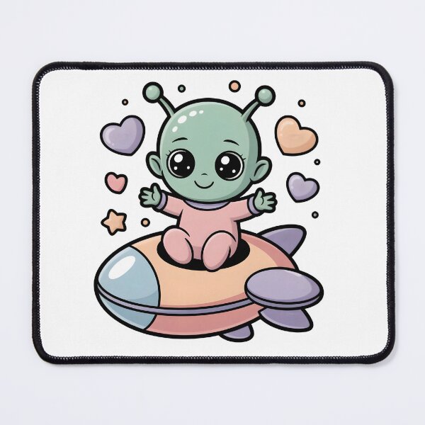 Item preview, Baby on Board Alien – Cute Funny UFO Illustration designed and sold by Liva Art.