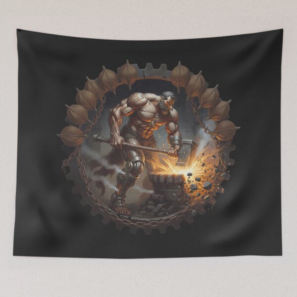 Item preview, Hephaestus Divine Titan - Renaissance Cybernetic God designed and sold by Clark A Bennett.