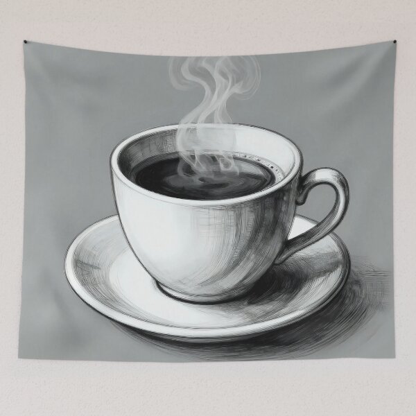 Item preview, An Artistic image of a cup of coffee designed and sold by Nomad-Maynard.