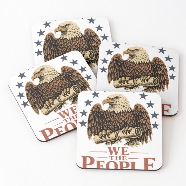 Item preview, We The People 1776 American Constitution Preamble Patriot Flag Eagle designed and sold by UnivStore.