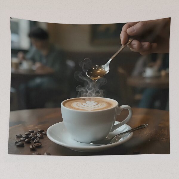 Item preview, An Artistic image of a cup of coffee designed and sold by Nomad-Maynard.