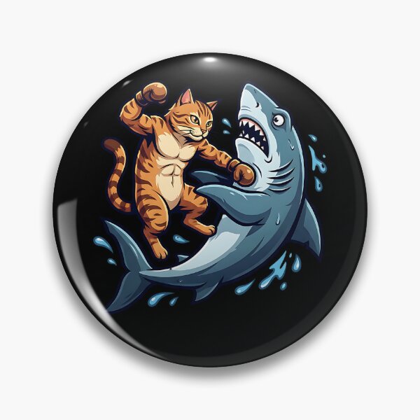 Item preview, Cat vs. Shark designed and sold by ReneMM.