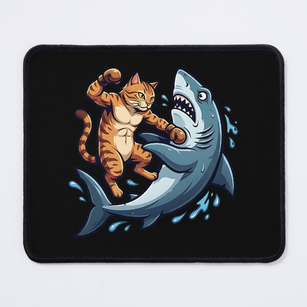 Item preview, Cat vs. Shark designed and sold by ReneMM.