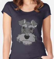 Adorable Miniature Schnauzer Women's Fitted Scoop T-Shirt