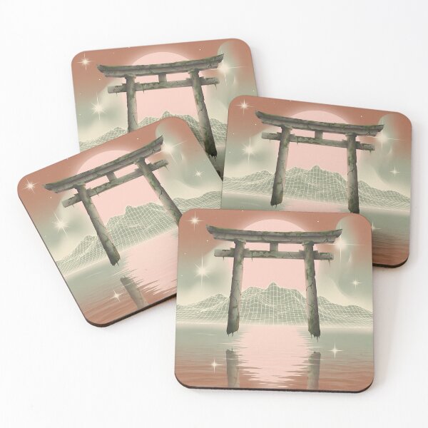 Item preview, Surreal Floating Torii Gate - Retro Mirror Ocean designed and sold by TSOmac.