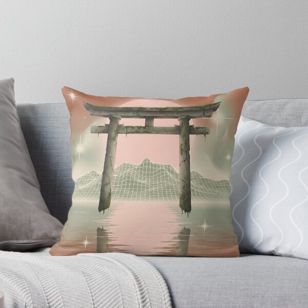 Item preview, Surreal Floating Torii Gate - Retro Mirror Ocean designed and sold by TSOmac.