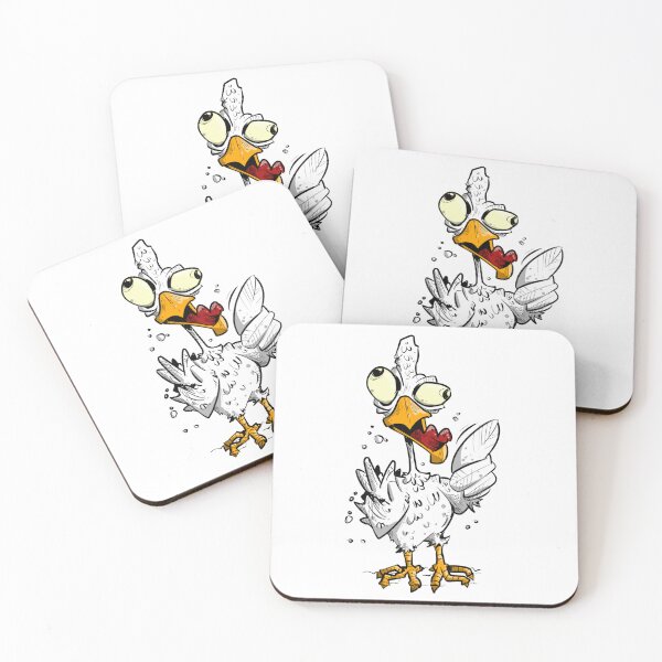 Item preview, CRAZY CHICKEN CARTOON STYLE ILLUSTRATION designed and sold by theRafus.