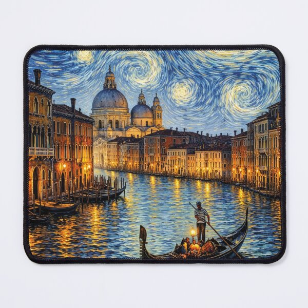 Item preview, Starry Night in Venice – Van Gogh Inspired Canal Scene designed and sold by FortuneAndFrame.