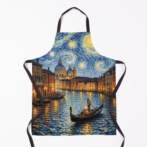Item preview, Starry Night in Venice – Van Gogh Inspired Canal Scene designed and sold by FortuneAndFrame.