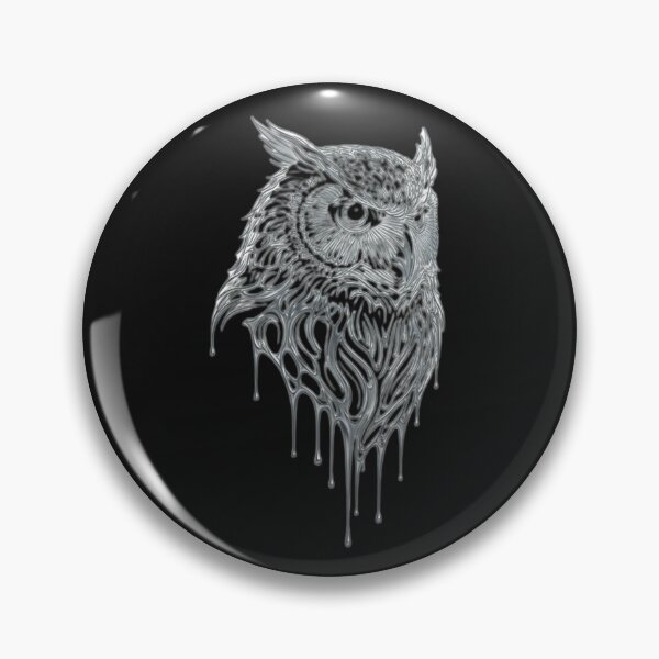 Item preview, Liquid Chrome Owl: Cybernetic Wisdom Tee designed and sold by Blue Bird  Designs.