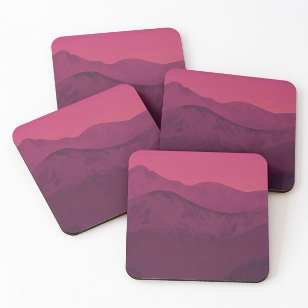 Artikelvorschau, Magenta Sonnenuntergangsberge entworfen und verkauft von MyUkrainianArt.