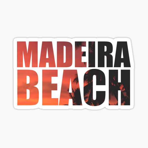 MADEIRA BEACH Beach Palm Tree Sticker
