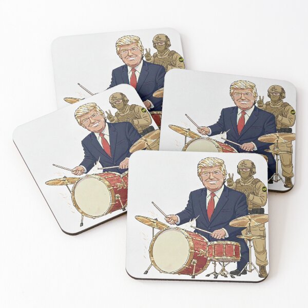 Item preview, Donald Trump Drumming with ICE Agent Satire designed and sold by goldratio.