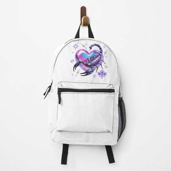 Item preview, Scorpion Zodiac Cyberpunk Neon Heart - Québec Maple Leaf Pixel Art designed and sold by JonathanP514.