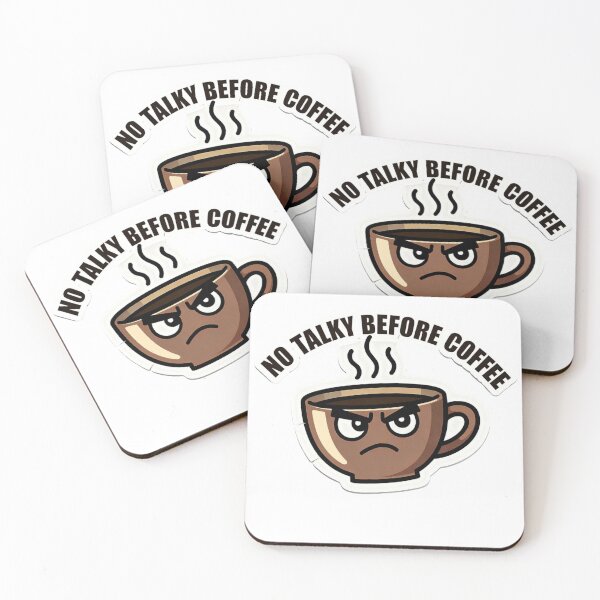 Item preview, Grumpy Morning Coffee Sticker - No Talky Before Coffee designed and sold by StickerGlitch.