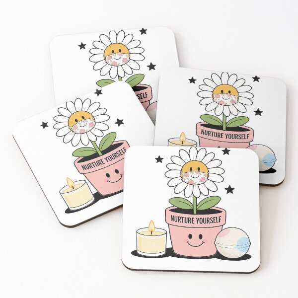 Item preview, Cute “Nurture Yourself” Flower – Self Care Aesthetic Illustration designed and sold by truongloc246.