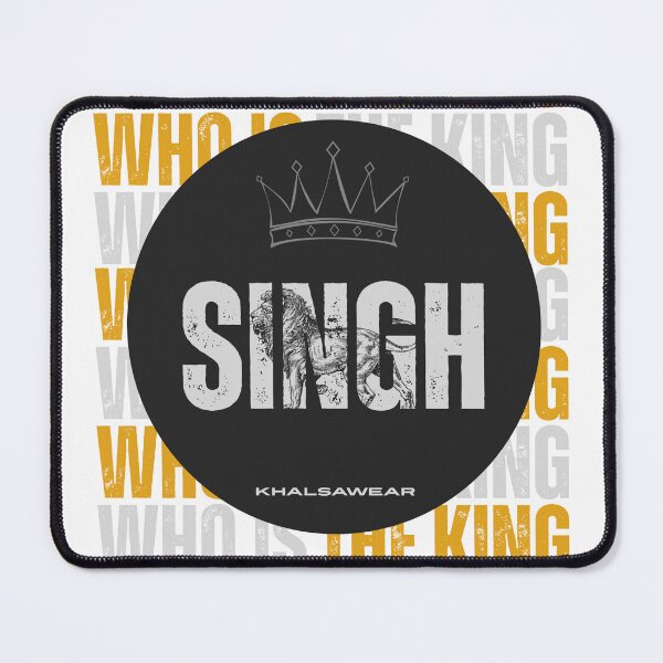 Item preview, Who is the king, Singh Lion designed and sold by Khalsawear.