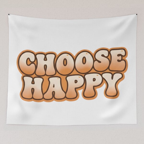 Item preview, Choose Happy Inspirational Quote Positive Vibes Typographic Design designed and sold by VibranPalette.