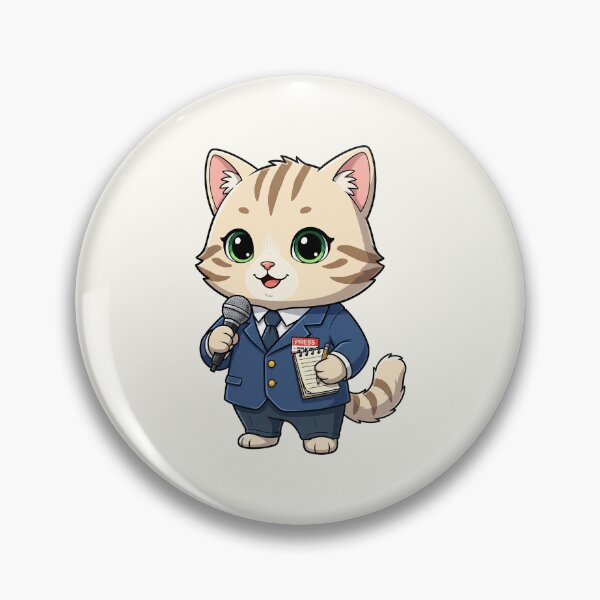 Item preview, Cute Journalist Cat designed and sold by HoopeStylee.