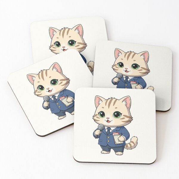 Item preview, Cute Journalist Cat designed and sold by HoopeStylee.