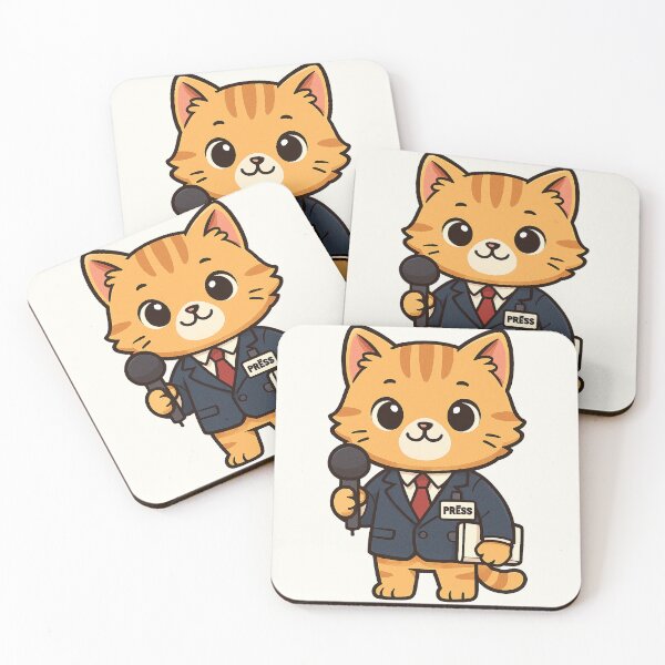 Item preview, Reporter Cat Illustration Kwai designed and sold by HoopeStylee.