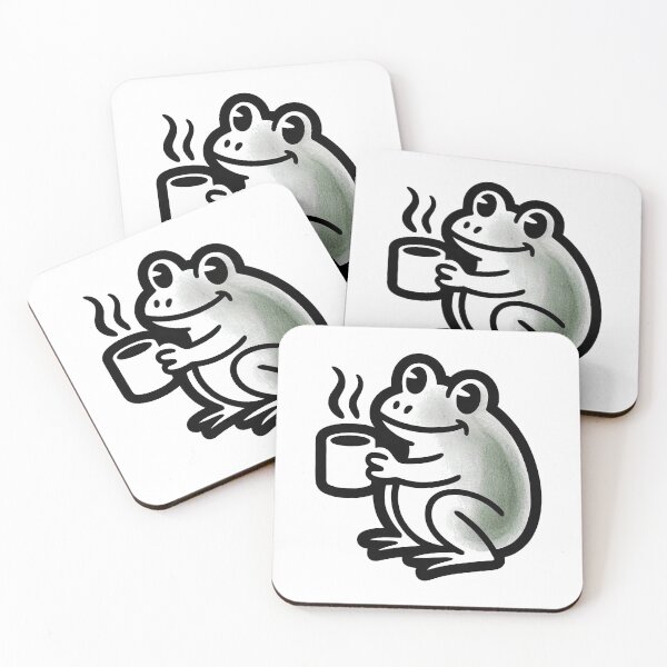 Item preview, Cute Frog Coffee Break designed and sold by VibePrint2.