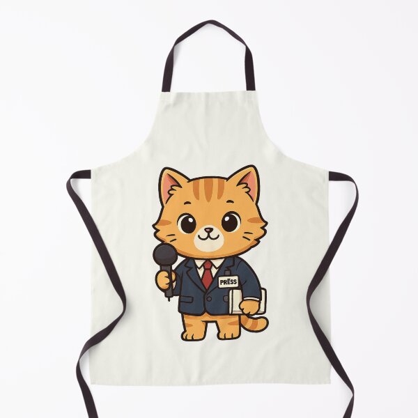 Item preview, Reporter Cat Illustration Kwai designed and sold by HoopeStylee.