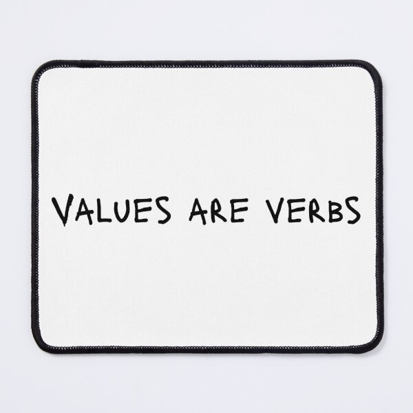 Item preview, Values are verbs designed and sold by Grit & Grace.