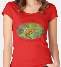 Tail-Wagging Prairie Warbler Women's Fitted Scoop T-Shirt