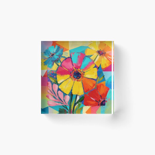 Item preview, Chromatic Bloom, Neon Abstract Flowers designed and sold by KiwiArtistDK.