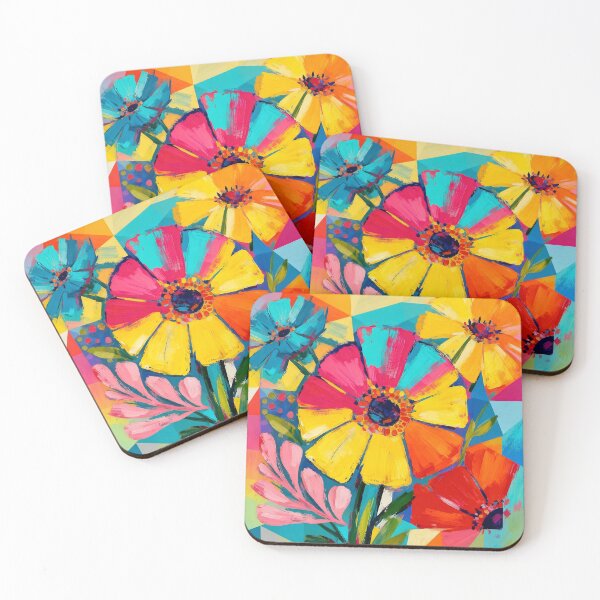 Item preview, Chromatic Bloom, Neon Abstract Flowers designed and sold by KiwiArtistDK.