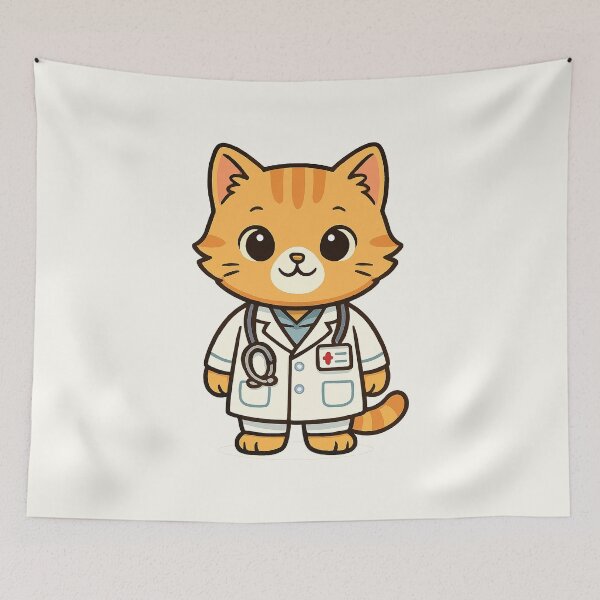 Item preview, Cute Doctor Cat designed and sold by HoopeStylee.