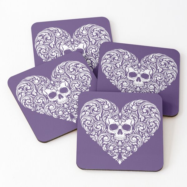Item preview, Skull Heart White designed and sold by Kathysg.