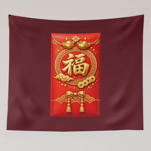 Item preview, Lucky Red Envelope Hongbao | Cute Chinese New Year Red & Gold Decor designed and sold by Moons Studio.