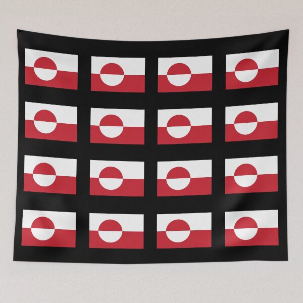 Item preview, Greenland Flag Pattern Scandinavian Travel & Nordic Pride Design designed and sold by Rhu Creations.