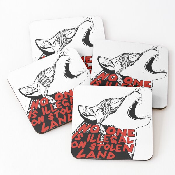 Item preview, No One Is Illegal On Stolen Land Wolf designed and sold by heres-someart.