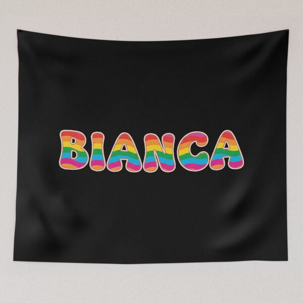 Item preview, ❤️ Bianca Personalized Name Wavy Retro Shirt, Coffee Mug, Sticker Gift designed and sold by HelixPedia.
