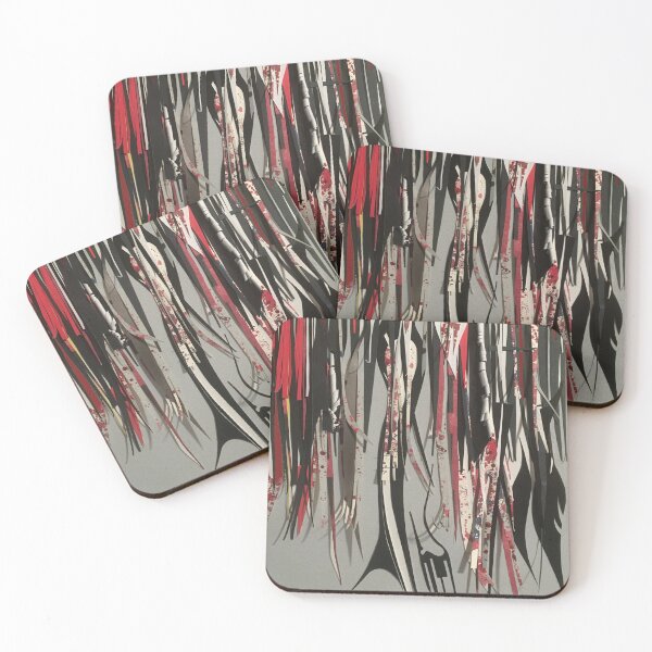 Item preview, The Vines- Black, White and Red Abstract Collage designed and sold by adel8ide.
