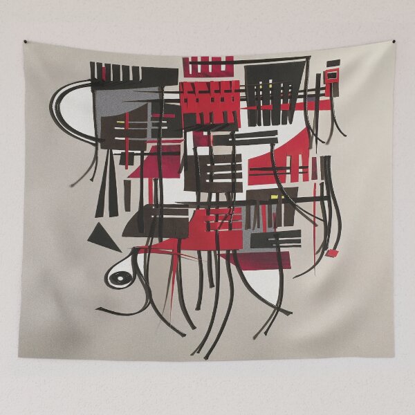 Item preview, The Village- Modern Abstract Mixed Media Collage  designed and sold by adel8ide.