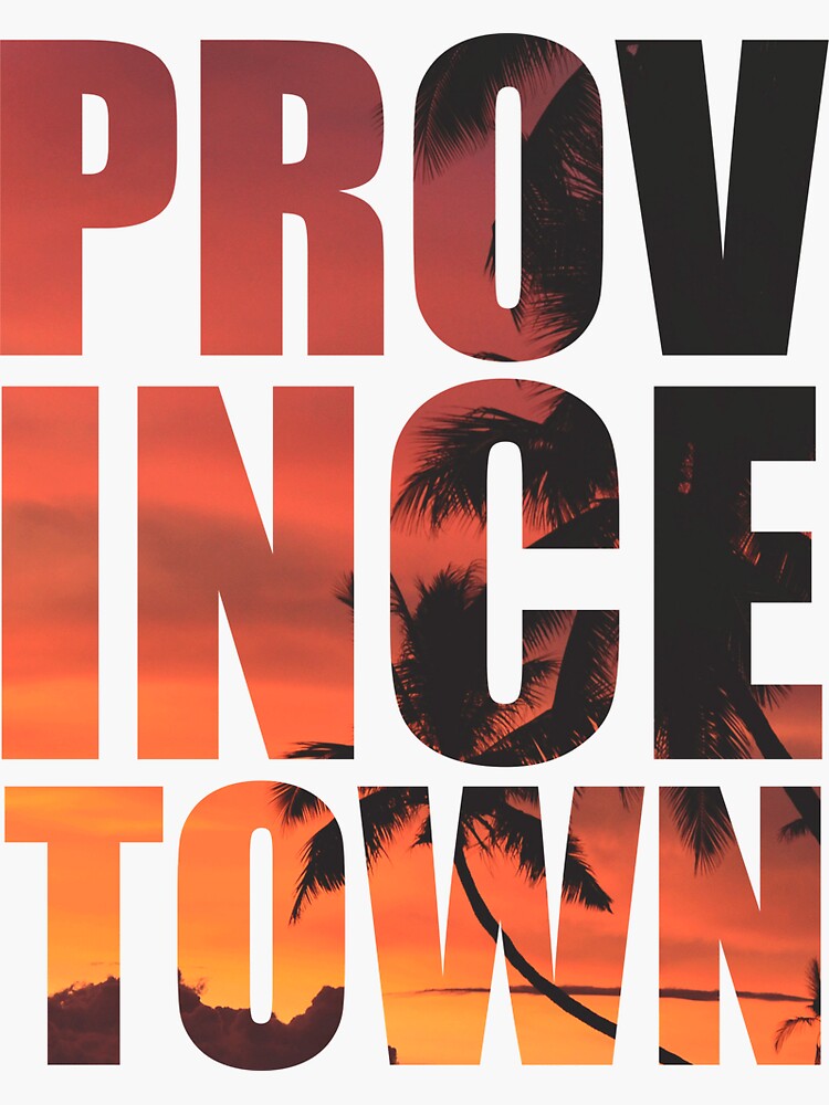 "PROVINCETOWN Beach Palm Tree" Sticker for Sale by TrevelyanPrints