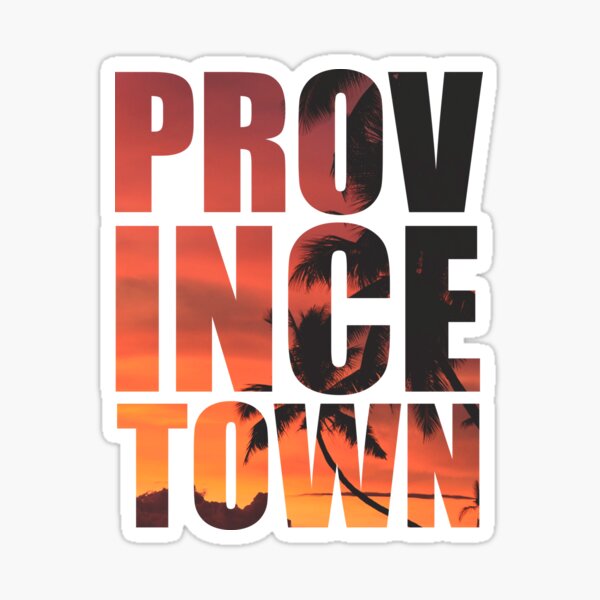 "PROVINCETOWN Beach Palm Tree" Sticker for Sale by TrevelyanPrints